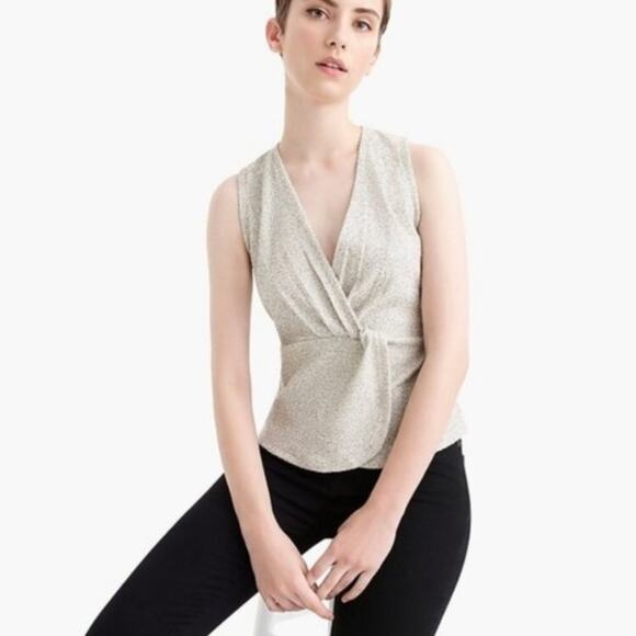 J. Crew 365 Bouclé Peplum Top Style J7990 Size Medium Office Siren - Picture 10 of 10